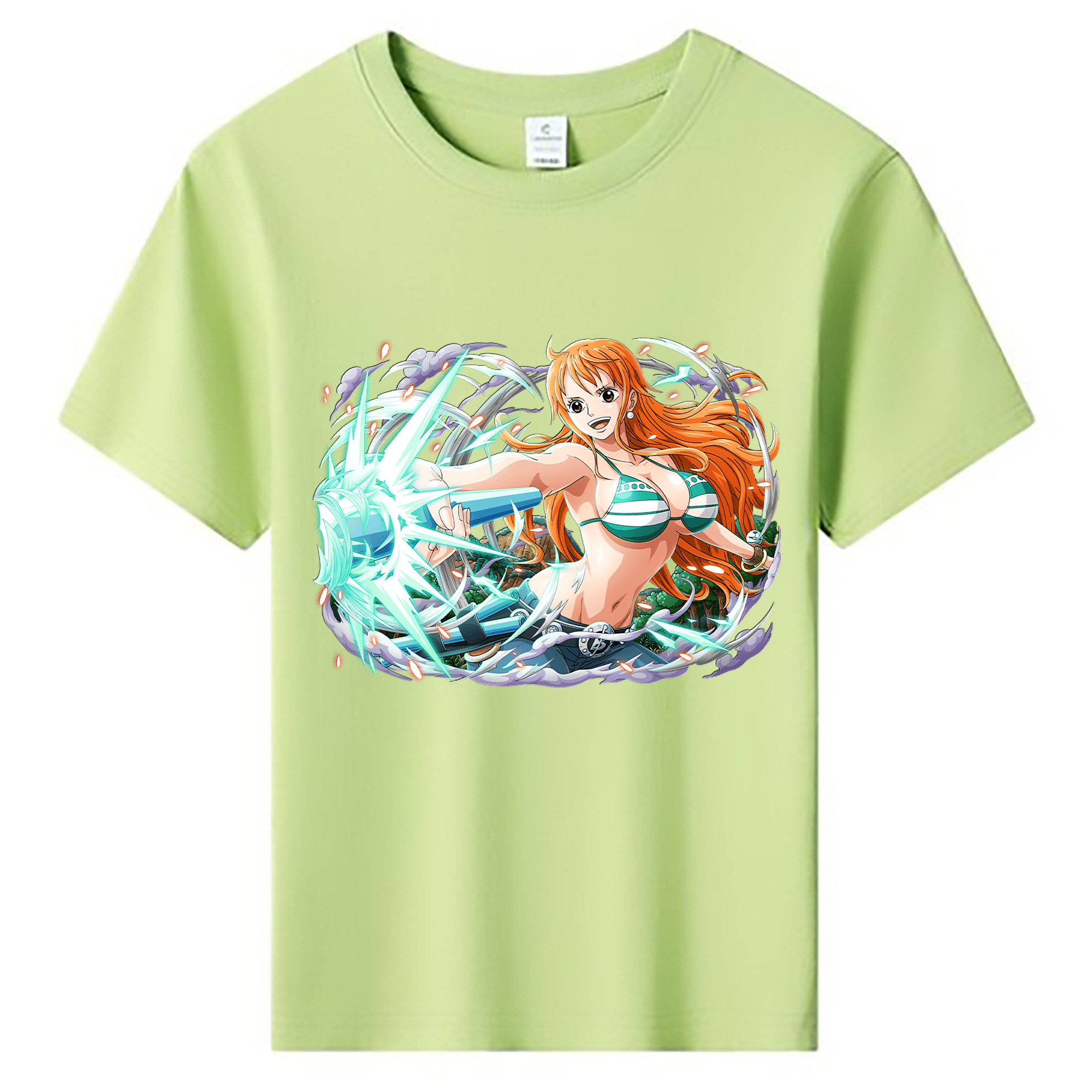 （画像用） ワンピース ナミ ONE PIECE Nami 綿100％キッズTシャツ（フロントプリント）